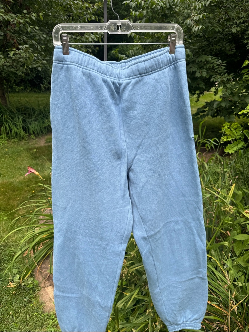 Aritzia TNA Light Blue Fleece Joggers